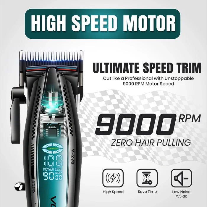 VGR V-270 Professional Metal Housing Cord/cordless Hair Clipper For Men's
