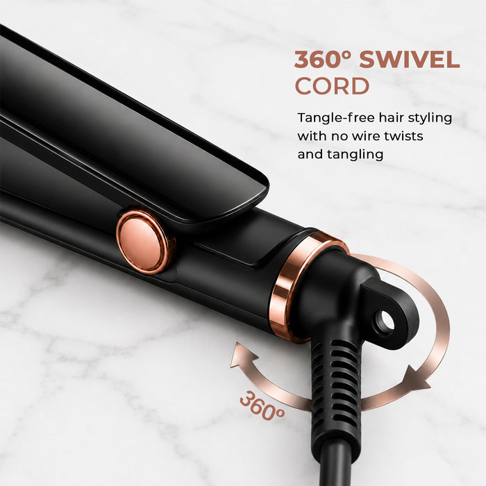 VGR V-519 Professional Hair Straightener For Women with 450°F Max Heat, 38mm Ceramic Plates, Black