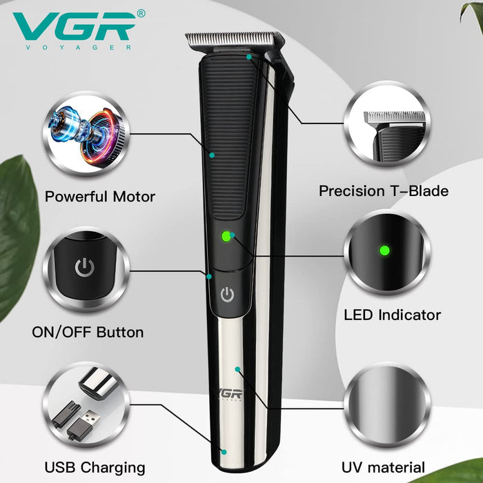VGR V-926 Professional Hair Trimmer 90 minutes runtime with T Blade and LED Indicator - vgrofficial.in
