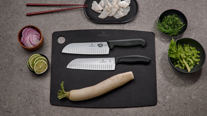 Victorinox Fibrox Handle Santoku Knife Fluted 17cm