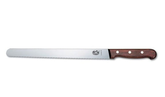Victorinox Wooden Handle Carving Knife Serrated 30cm