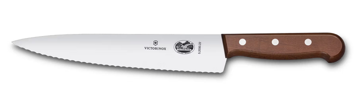 Victorinox Wooden Handle Cooks Knife Serrated 22cm