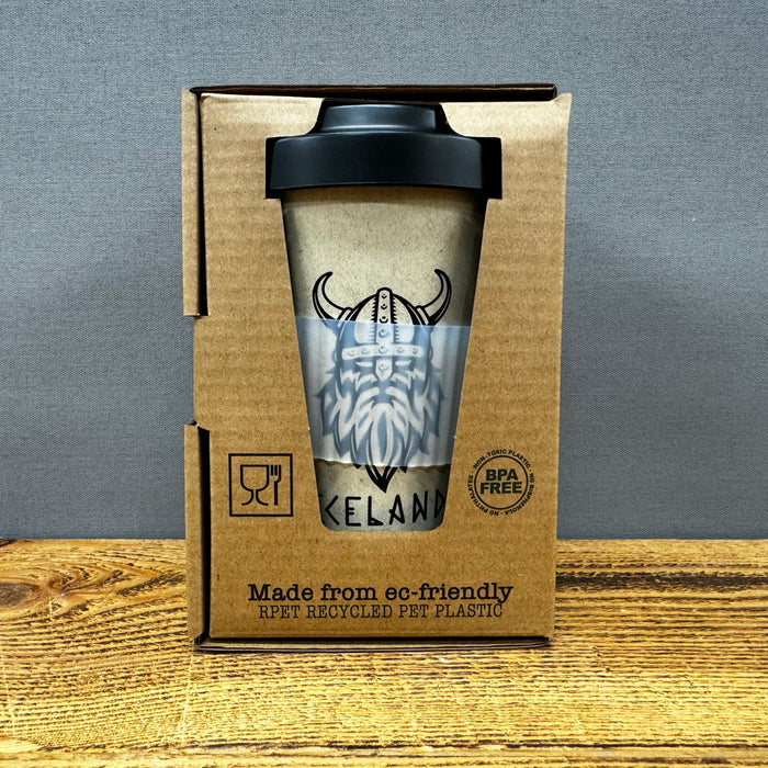 Viking Iceland - rPET Travel Mug - with non-slip silicon sleeve