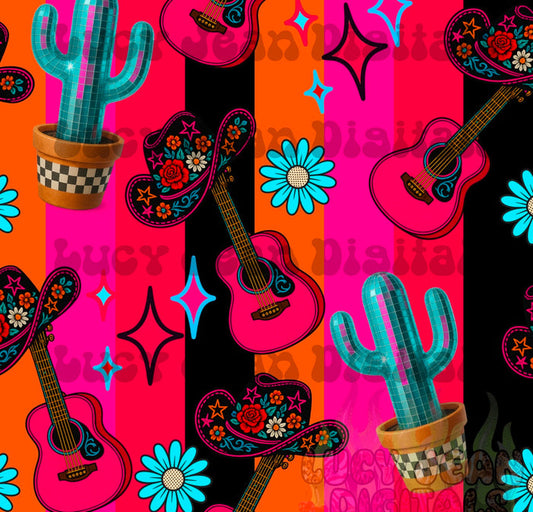 Western Checkered Cactus Seamless File