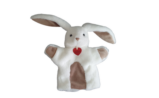 White Bunny Hand Puppet - Plush Toys