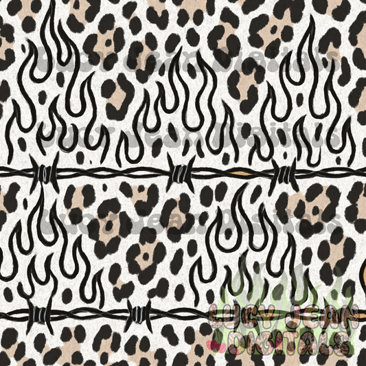 White Cheetah Barbed Wire Seamless File