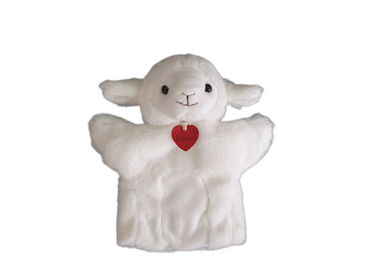 White Lamb Hand Puppet - Plush Toys