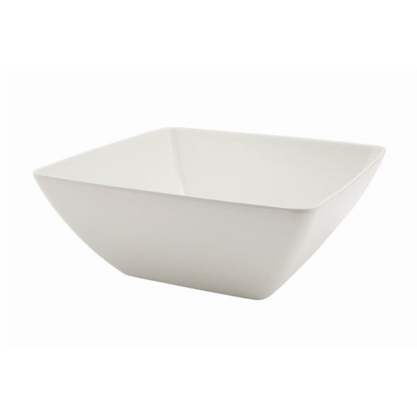 White Melamine Curved Square Bowl 26.2 x 9.8cm (W x H) - 415cl/146.1oz