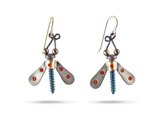 Winged Nut Earring