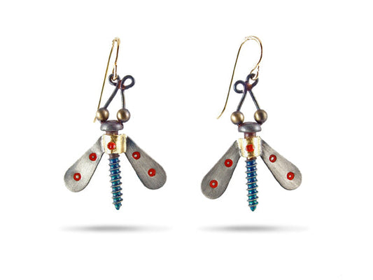 Winged Nut Earring