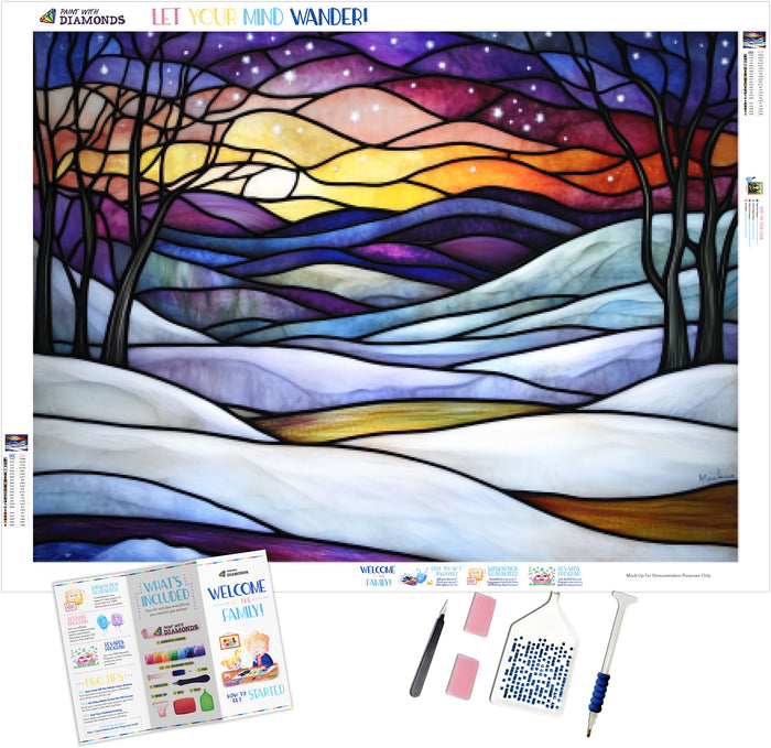 Winter Landscape At Twilight