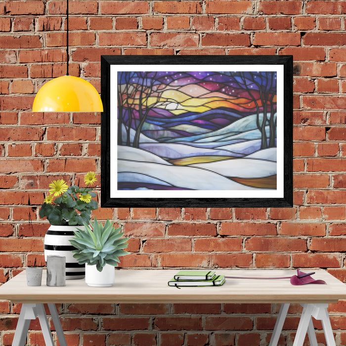Winter Landscape At Twilight