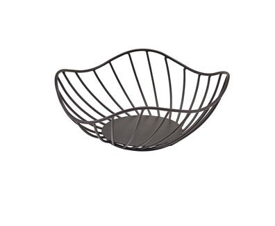 Wire Basket Lotus Leaf Black 20 x 8cm