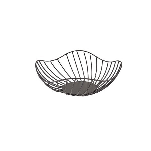 Wire Basket Lotus Leaf Black 28.5 x 10cm