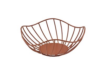 Wire Basket Lotus Leaf Copper 20 x 8cm