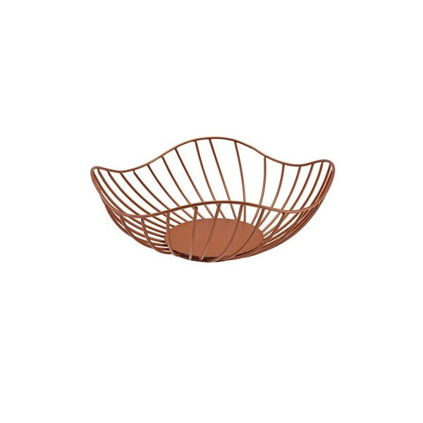 Wire Basket Lotus Leaf Copper 28.5 x 10cm
