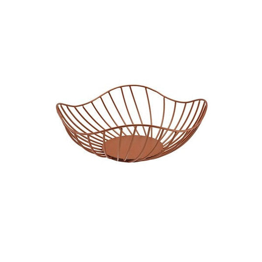 Wire Basket Lotus Leaf Copper 28.5 x 10cm