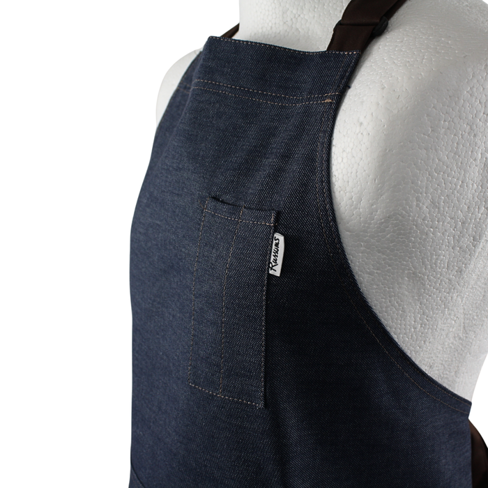 Work Range Bib Apron Denim With 1 Middle & 1 Pen/Spoon Pocket 89cm X 96cm