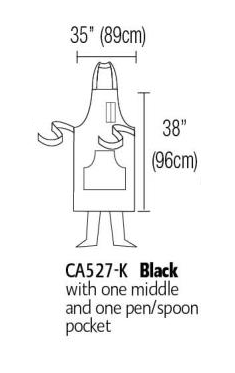 Work Range Bib Apron Poly/Cotton With 1 Middle & 1 Pen/Spoon Pocket 89cm X 96cm