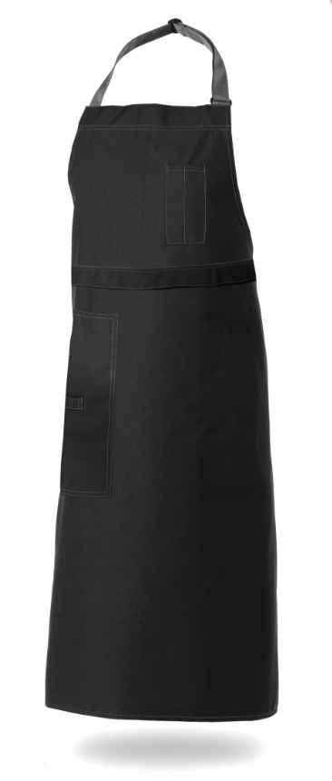 Work Range Bib / Waist Combination Apron Poly/Cotton 87cm X 84cm With Pen Pocket & 1 Hip Pocket + Cloth Loop