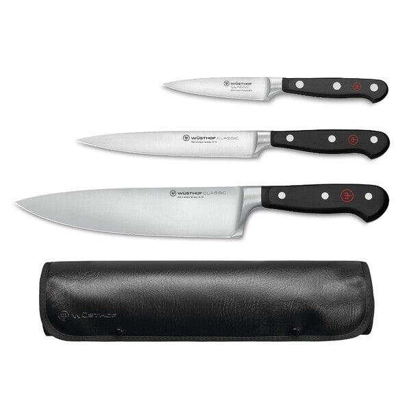 WÜSTHOF Classic 3 Piece Knife Set With Roll (1120160301)