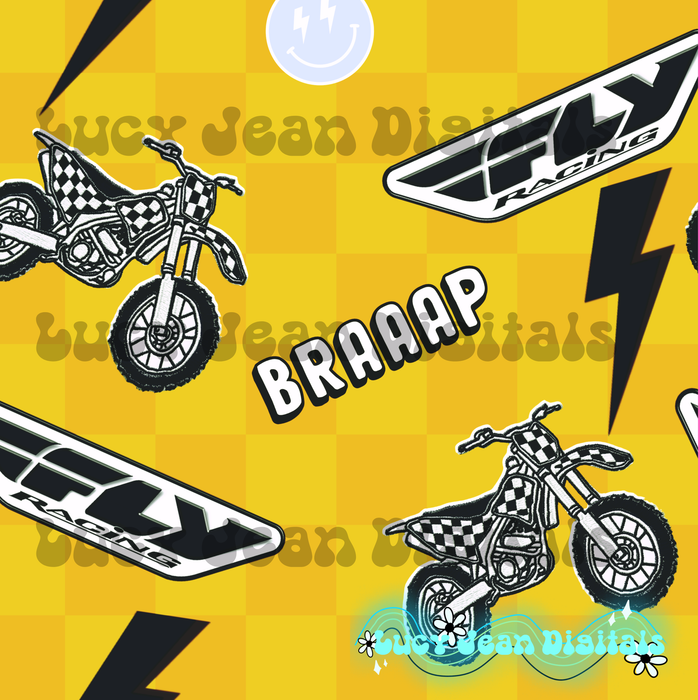 Yellow Fly Moto Seamless File