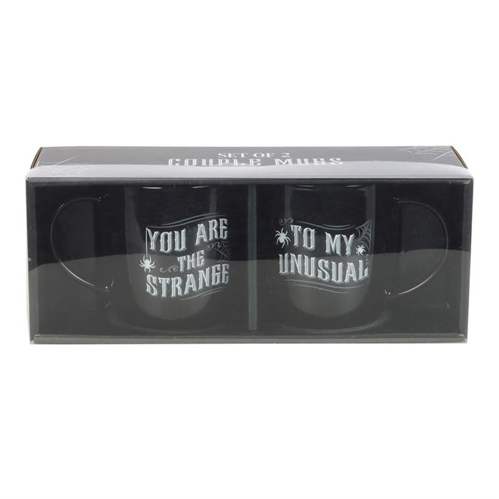 you are the strange to my unusual mug set presented boxed ready for gifting