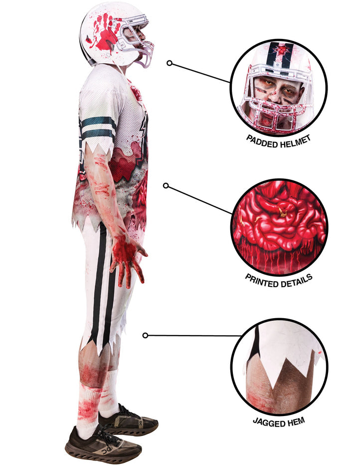 Zombie American Footballer Adult Costume