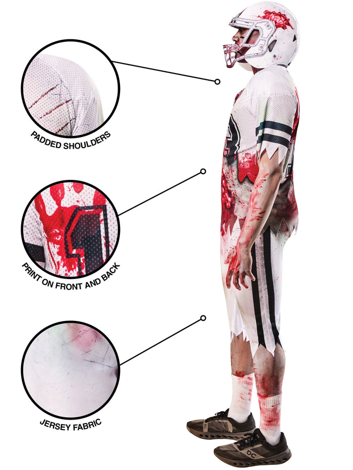 Zombie American Footballer Adult Costume